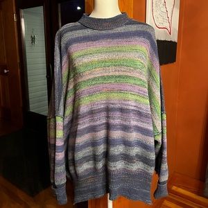 FREE PEOPLE Striped Oversized Sweater